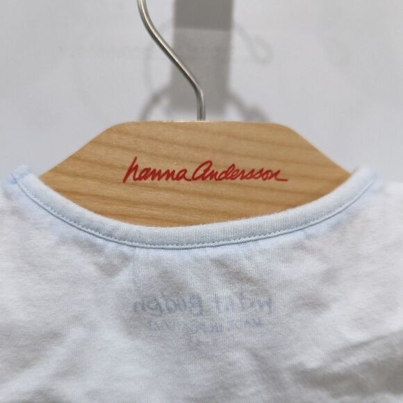 Mini Boden White Floral Flower Heart Embroidered Applique T-shirt Girls 3T 4T - Picture 6 of 7